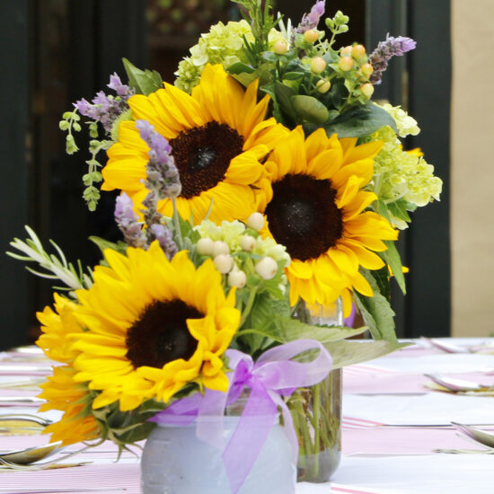 Summer Barbeque Floral Arrangement Centerpiece