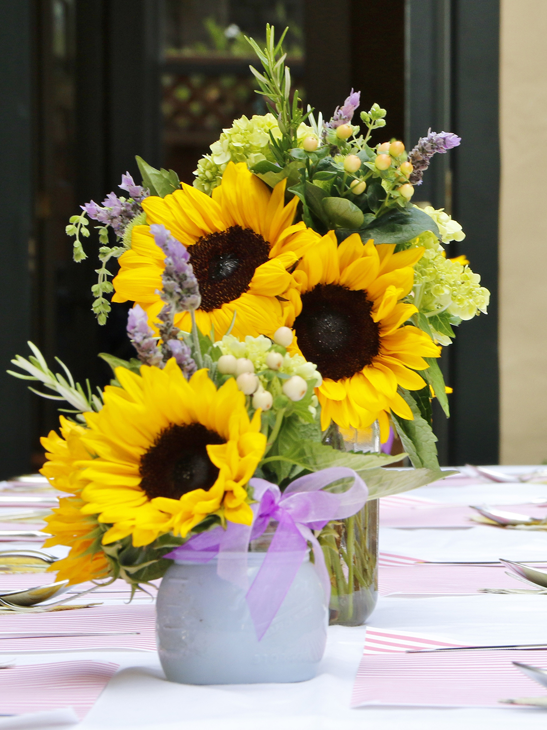 Summer Barbeque Floral Arrangement Centerpiece